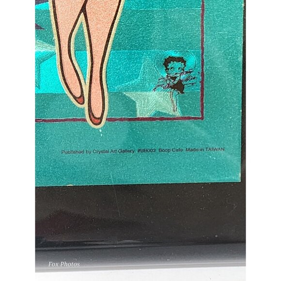 Vtg Betty Boop Cafe Themed Wall Clock Retro Coffee Shop Decor Black Lacquer Wood - Picture 10 of 11